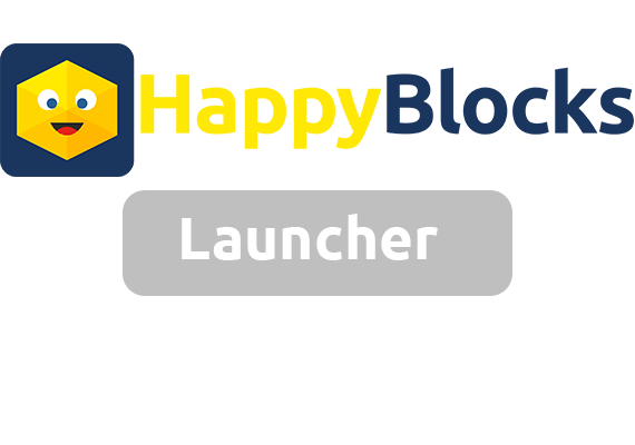 J'ai designé l'interface du launcher d'HappyBlocks, un programme JAVA